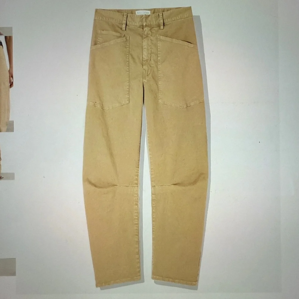 Nili Lotan Cotton Shon Pant in Rock Khaki - Picture 14 of 16